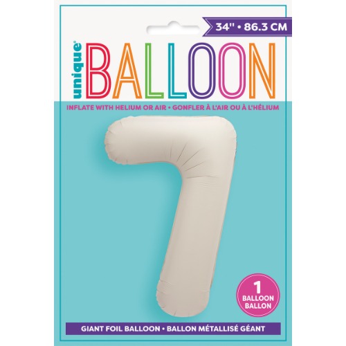 Matte Nude Numberal 7 Foil Balloon 1