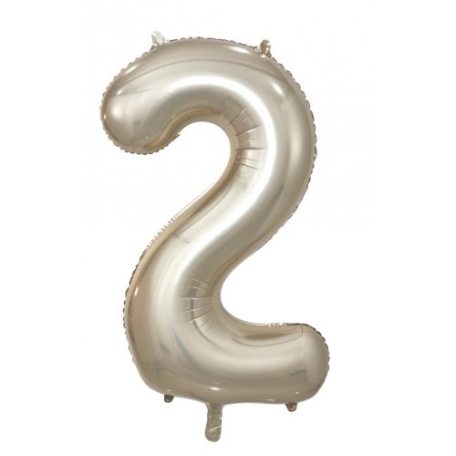 cm Champagne Numeral Foil Balloon