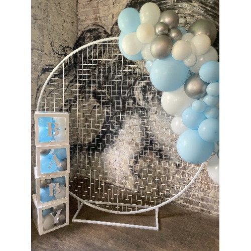 Baby Shower Balloon Garland Setup