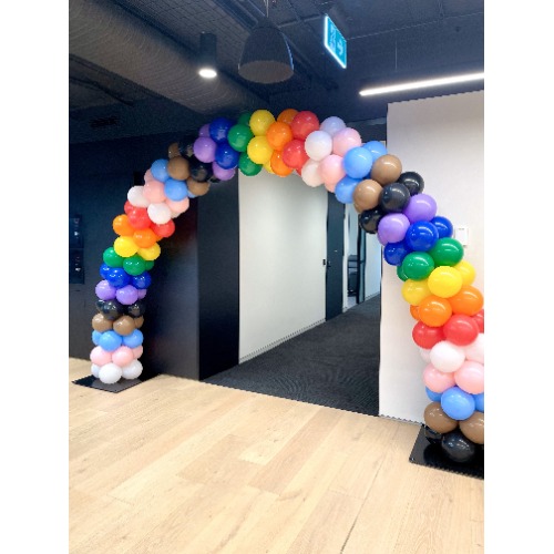 Progress Pride Rainbow Balloon Arch