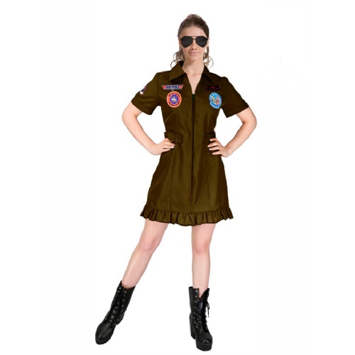 Adult Pilot Fighter Lady Costume