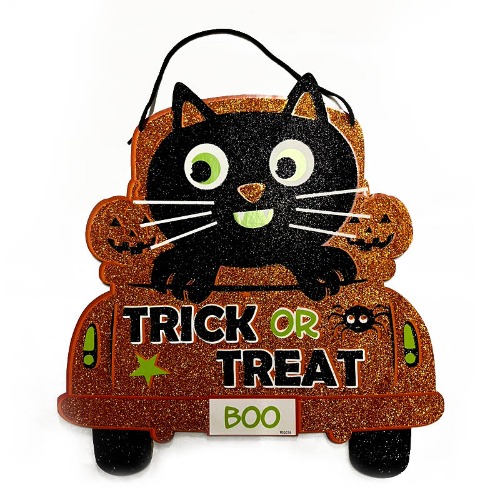 Halloween Hanging Deco Black Cat in Car