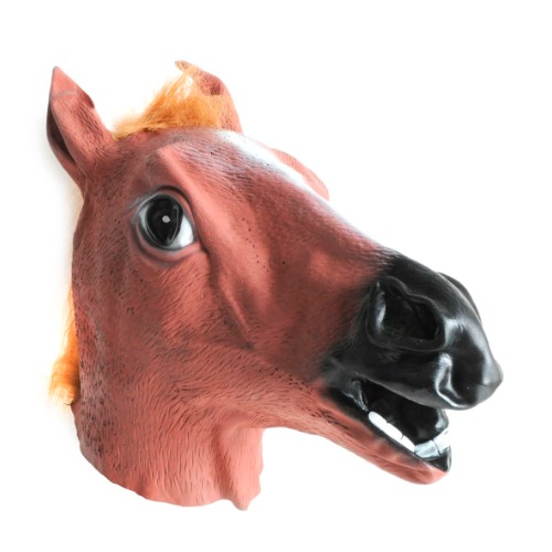 Horse Mask Latex Melbourne Cup Dress Up Accessory