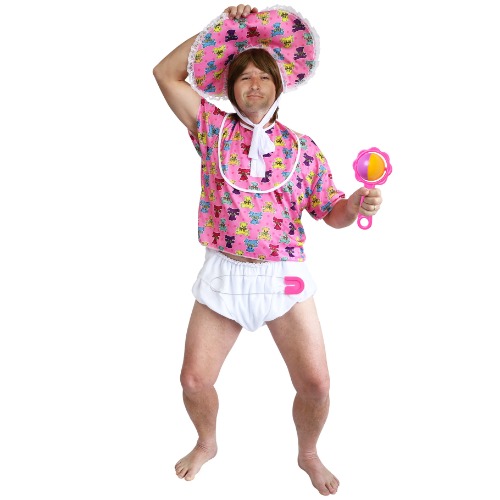 Adult Baby Boomer Costume Pink