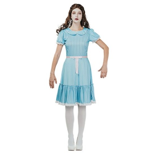 Creepy Twin Girl Costume Halloween Dress Up Adult Size