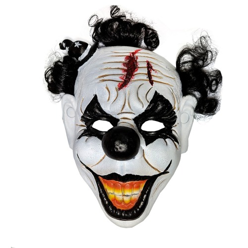 Laughing Clown PU Face Mask Halloween Accessory
