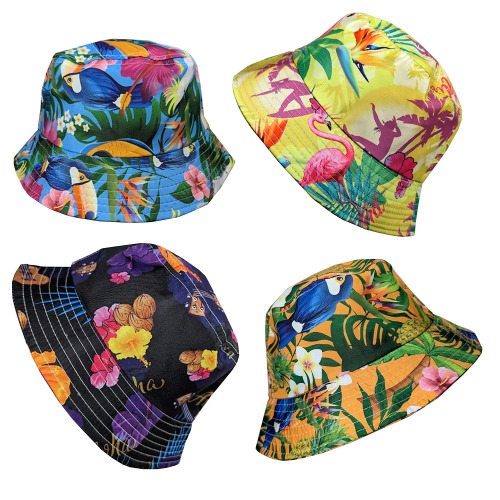 Adult Hawaiian Colourful Bucket Hat - Online Costume Shop - Australia