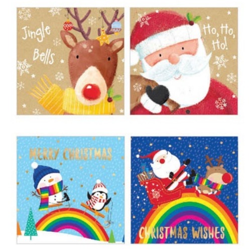 Christmas Cards Value Pack Kids Santa Friends Pack of