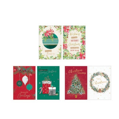 Christmas Deluxe Cards Traditional Pack of