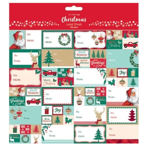Christmas Gift Label Traditional Pack of