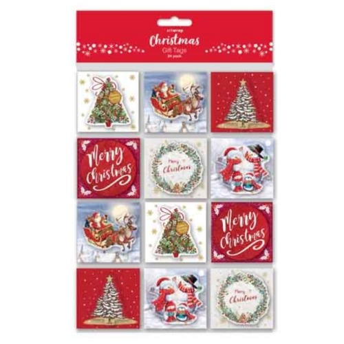 Christmas Gift Tag Traditional Designs Pack of