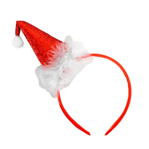 Christmas Glitter Santa Hat Headband