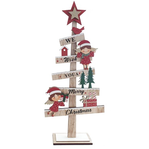 Wooden Christmas Tree with Angels xxcm