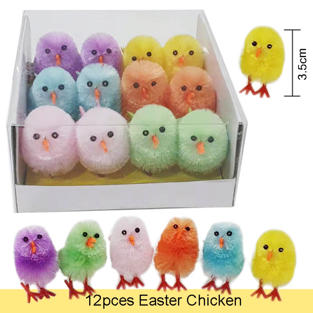 pcs Easter Chenille Chicken Multi Coloured Easter Hat Decorations