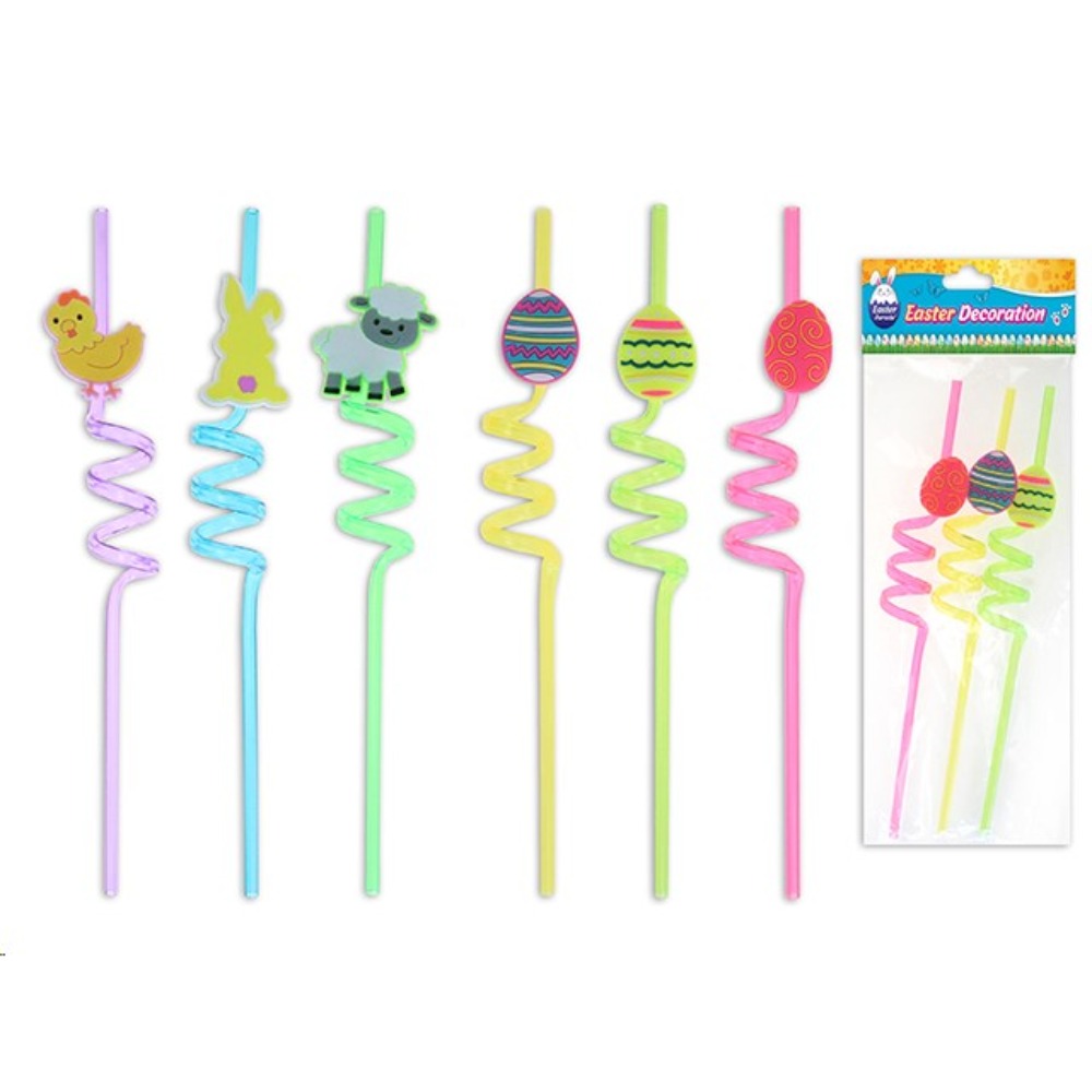 pcs Novelty Crazy Straw Easter Reusable Straw