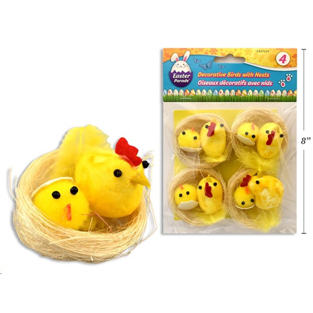pcs Easter Chenille Chicken in Nest Easter Hat Decorations