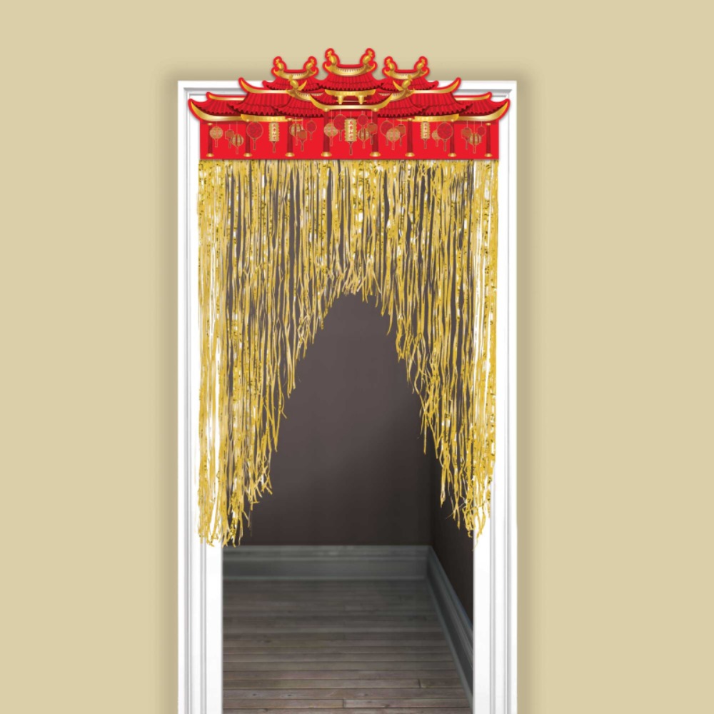 Chinese New Year Door Curtain Hot Stamped ()