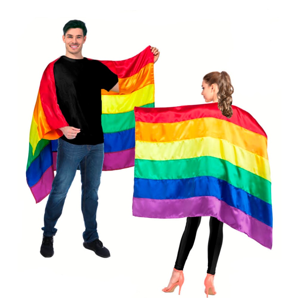 Rainbow Flag Cape Mardi Dress Up