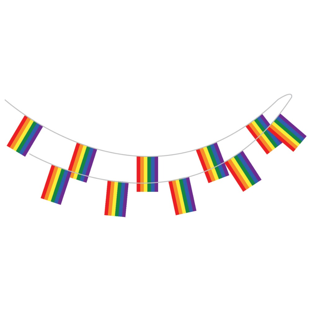 Rainbow Rectangular Bunting Flag