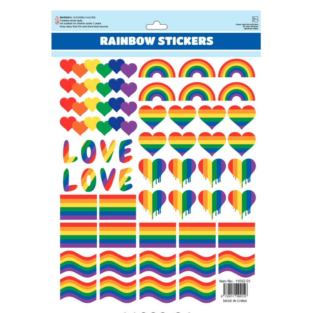 Rainbow Stickers Assorted Pack of