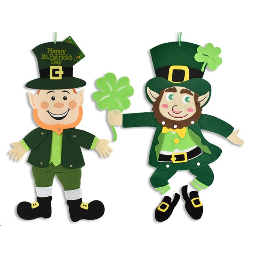 St Patrick's Day D Jointed Leprechaun Hanging Decoration