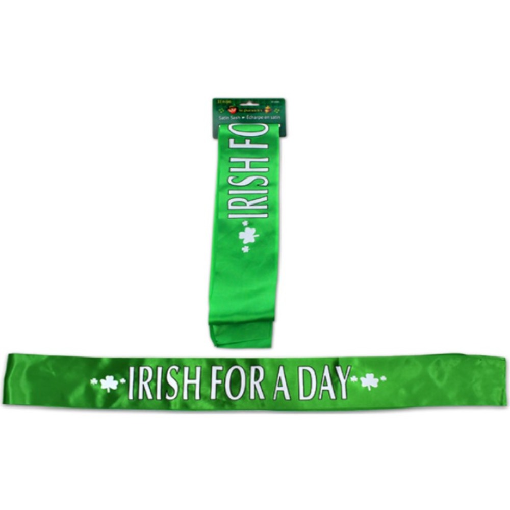 St Patrick's Day Satin Sash Irish For A Day