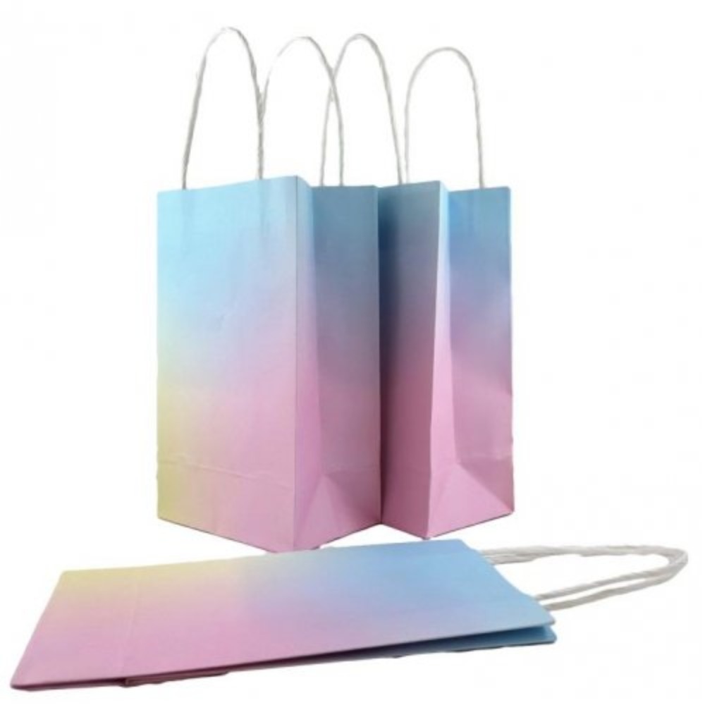 Pastel Rainbow Colours Party Paper Bag x x mm Pack of