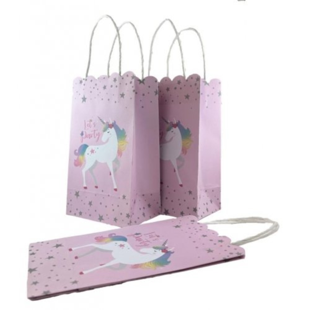 Rainbow Unicorn Party Paper Bag x x mm Pack of
