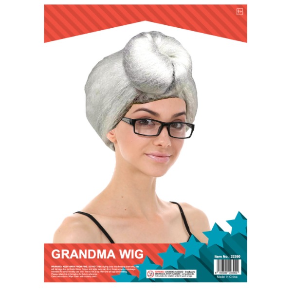 Top Knot Grandma Wig Days of School Accessories